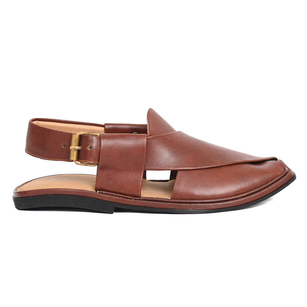 Classic Brown Peshawari Chappal