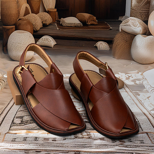 Classic Brown Peshawari Chappal