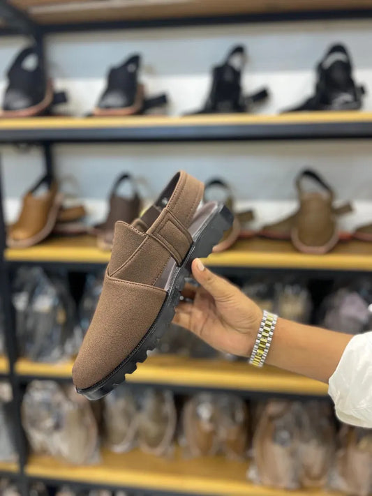 Brown Suede Peshawari Sandal