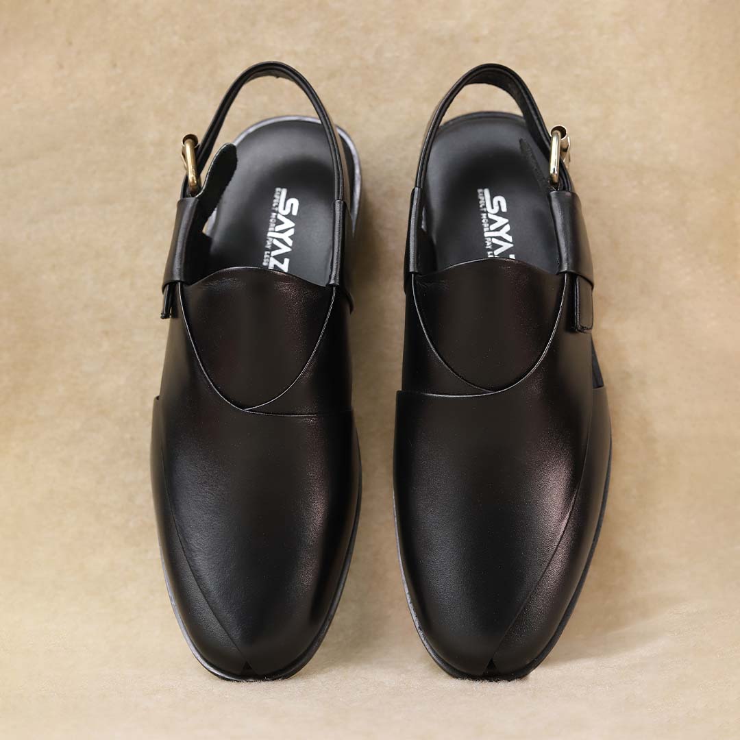 Black Herritage Peshawari Chappal